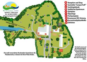 Naturcamping Campingplatz Lassan Platzplan aktuell